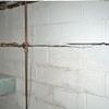 Severe foundation damage from a long crack in a bucking wall of a Torrington home.