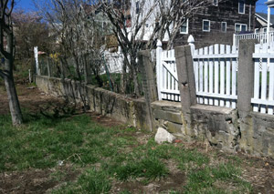 a retaining wall installed in Gillette