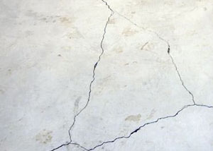 cracks in a slab floor consistent with slab heave in Worland.