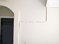 Drywall cracking due to foundation settlement in Buffalo