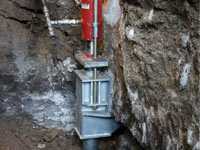 Foundation repair contractors lifting a structure in Casper.
