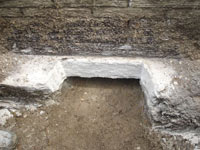 Preparing a foundation footing for helical pier installation in Cheyenne