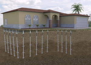 home foundation repair with helical piers