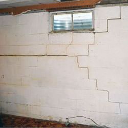 Bowing foundation walls in danger of failure in Manville