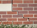 stair step cracking on a foundation wall in Casper