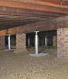 crawl space jack posts installed in Wyoming