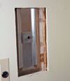 Wall anchor plates installed during a foundation repair in Casper in a finished basement