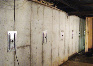 A foundation wall in Alcova repaired with foundation wall anchors.