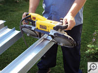 Cutting the wall brace system for an i-beam foundation repair in Lander