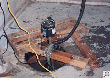A Douglas sump pump system that failed and lead to a basement flood.