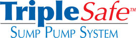 Sump pump system logo for our TripleSafe™, available in areas like Manville