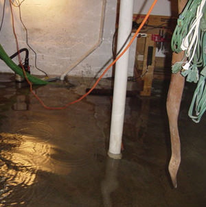 Foundation flooding in a Riverton,Wyoming home