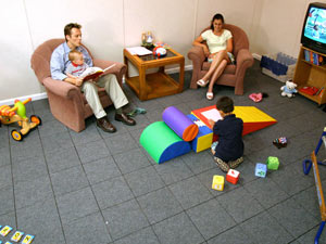 Waterproof basement flooring installed in a family room in Evanston, Wyoming