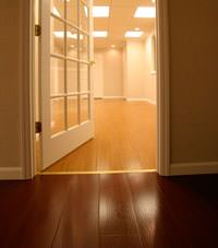 Basement Wood Flooring installed in Evanston, Wyoming