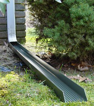 Gutter downspout extension installed in Clearmont
